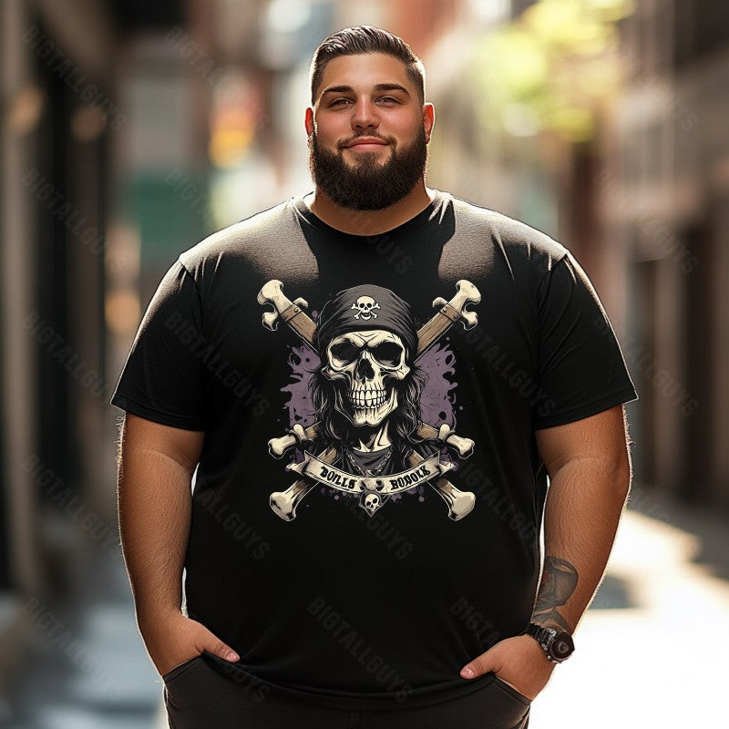 Skull Skeleton T0 5D2E 014 Men T Shirts Big and Tall Men Shirts Plus Size Short Sleeve Fashion Casual T Shirt Graphic Tee Shirts Tshirts