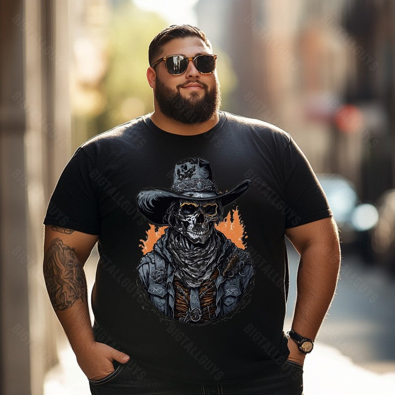 Skull Skeleton T0 5D2E 016 Men T Shirts Big and Tall Men Shirts Plus Size Short Sleeve Fashion Casual T Shirt Graphic Tee Shirts Tshirts