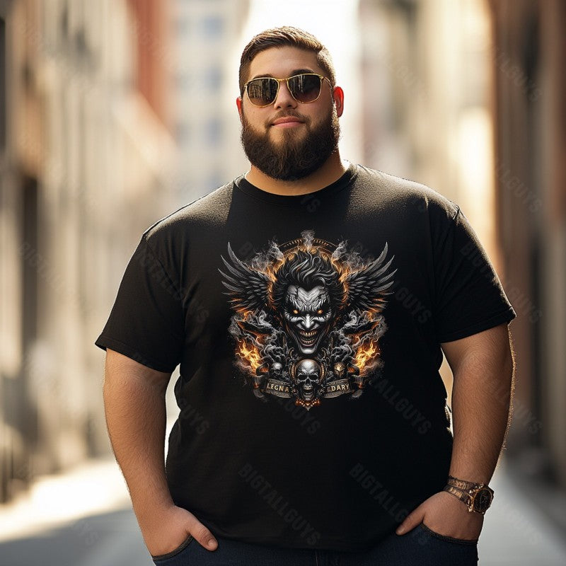 Skull Skeleton T0 5D2E 018 Men T Shirts Big and Tall Men Shirts Plus Size Short Sleeve Fashion Casual T Shirt Graphic Tee Shirts Tshirts