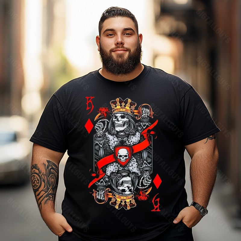 Skull Skeleton T0 5D2E 022 Men T Shirts Big and Tall Men Shirts Plus Size Short Sleeve Fashion Casual T Shirt Graphic Tee Shirts Tshirts