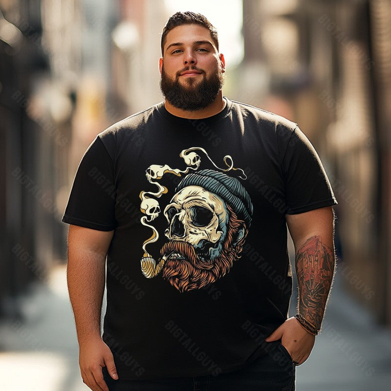 Skull Skeleton T0 5D2E 025 Men T Shirts Big and Tall Men Shirts Plus Size Short Sleeve Fashion Casual T Shirt Graphic Tee Shirts Tshirts