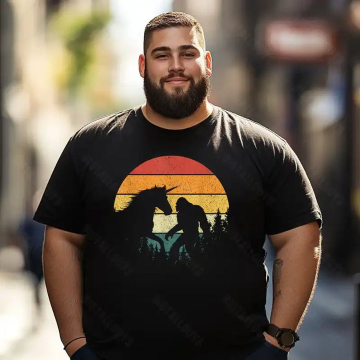 Bigfoot Sasquatch Yeti T0 5D2F 017 Men T Shirts Big and Tall Men Shirts Plus Size Short Sleeve Fashion Casual T Shirt Graphic Tee Shirts Tshirts