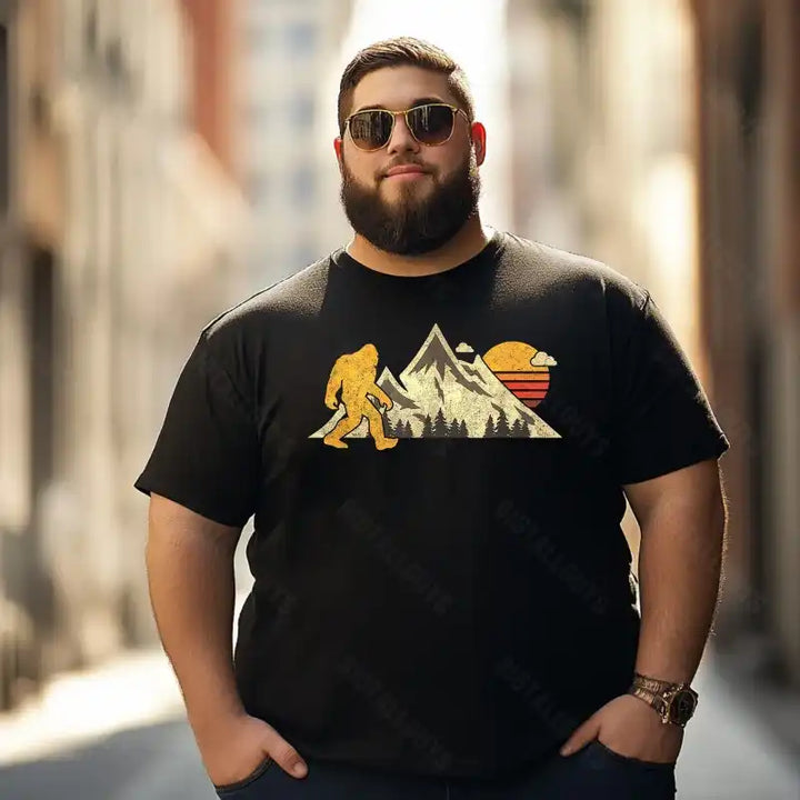Bigfoot Sasquatch Yeti T0 5D2F 020 Men T Shirts Big and Tall Men Shirts Plus Size Short Sleeve Fashion Casual T Shirt Graphic Tee Shirts Tshirts
