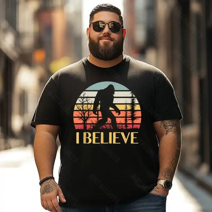 Bigfoot Sasquatch Yeti T0 5D2F 023 Men T Shirts Big and Tall Men Shirts Plus Size Short Sleeve Fashion Casual T Shirt Graphic Tee Shirts Tshirts