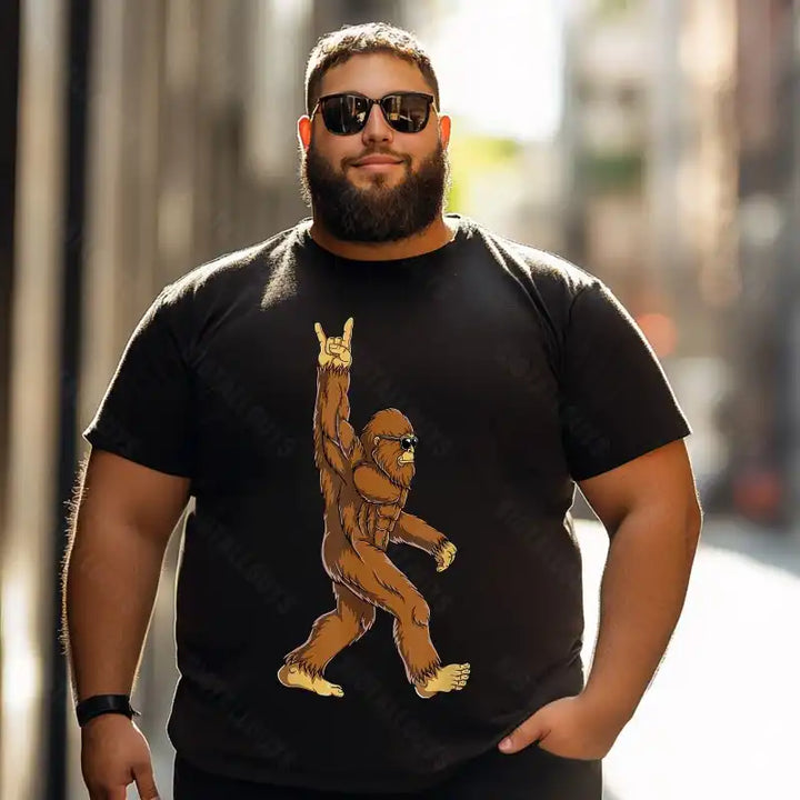 Bigfoot Sasquatch Yeti T0 5D2F 025 Men T Shirts Big and Tall Men Shirts Plus Size Short Sleeve Fashion Casual T Shirt Graphic Tee Shirts Tshirts