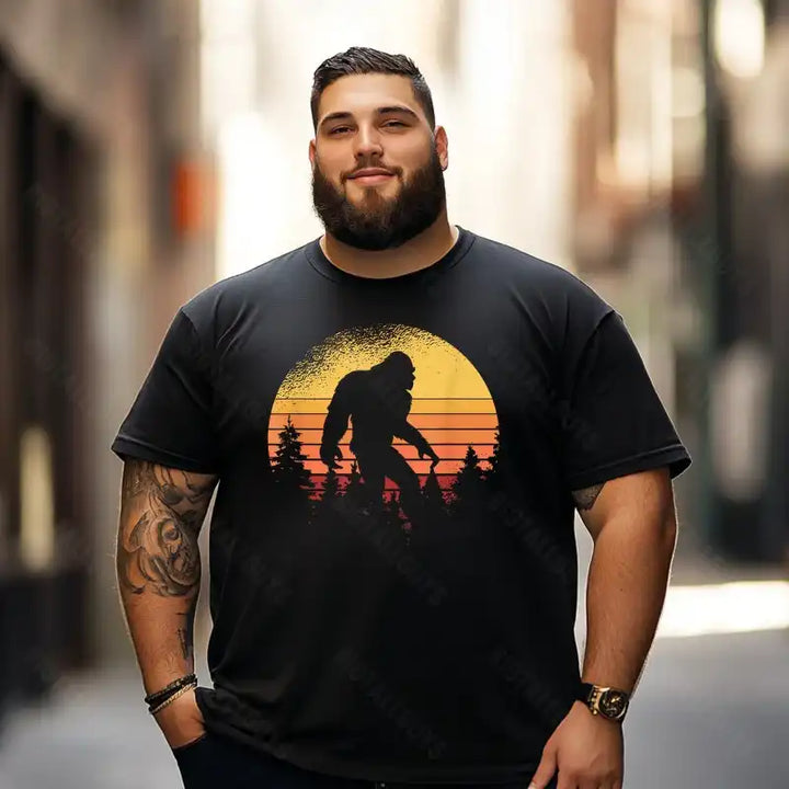 Bigfoot Sasquatch Yeti T0 5D2F 026 Men T Shirts Big and Tall Men Shirts Plus Size Short Sleeve Fashion Casual T Shirt Graphic Tee Shirts Tshirts