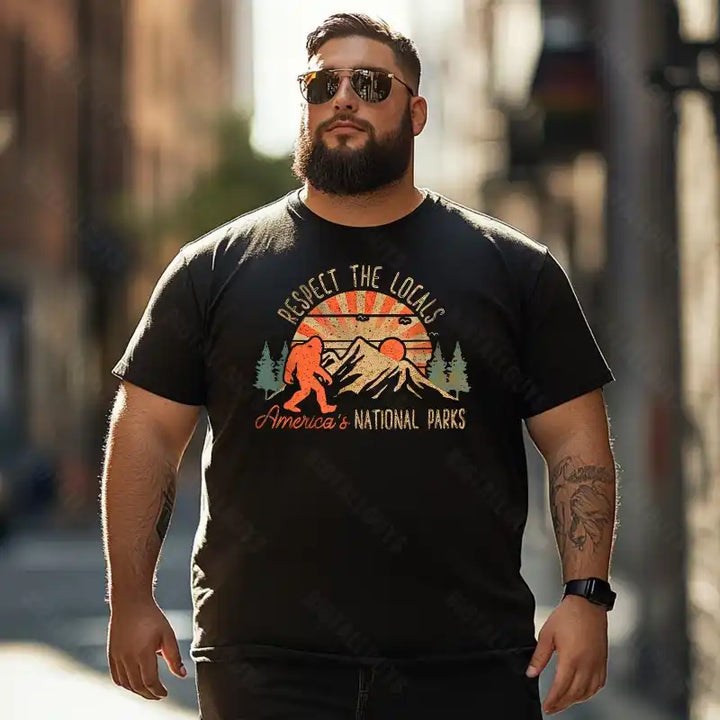Bigfoot Sasquatch Yeti T0 5D2F 034 Men T Shirts Big and Tall Men Shirts Plus Size Short Sleeve Fashion Casual T Shirt Graphic Tee Shirts Tshirts