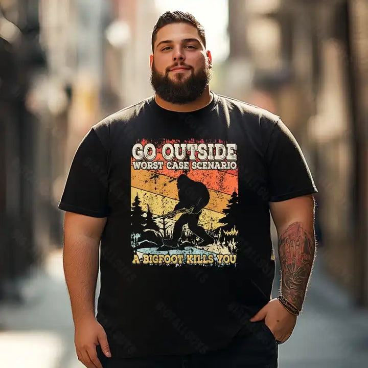 Bigfoot Sasquatch Yeti T0 5D2F 039 Men T Shirts Big and Tall Men Shirts Plus Size Short Sleeve Fashion Casual T Shirt Graphic Tee Shirts Tshirts