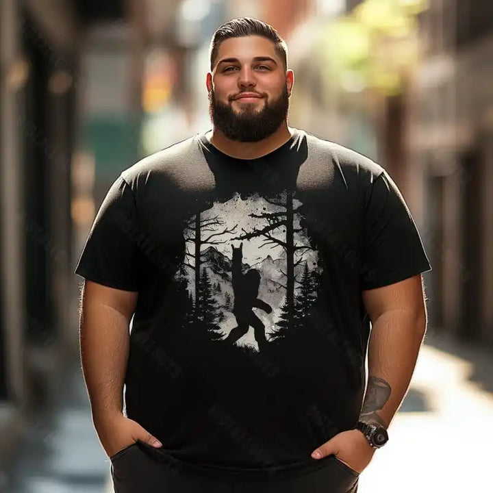 Bigfoot Sasquatch Yeti T0 5D2F 040 Men T Shirts Big and Tall Men Shirts Plus Size Short Sleeve Fashion Casual T Shirt Graphic Tee Shirts Tshirts