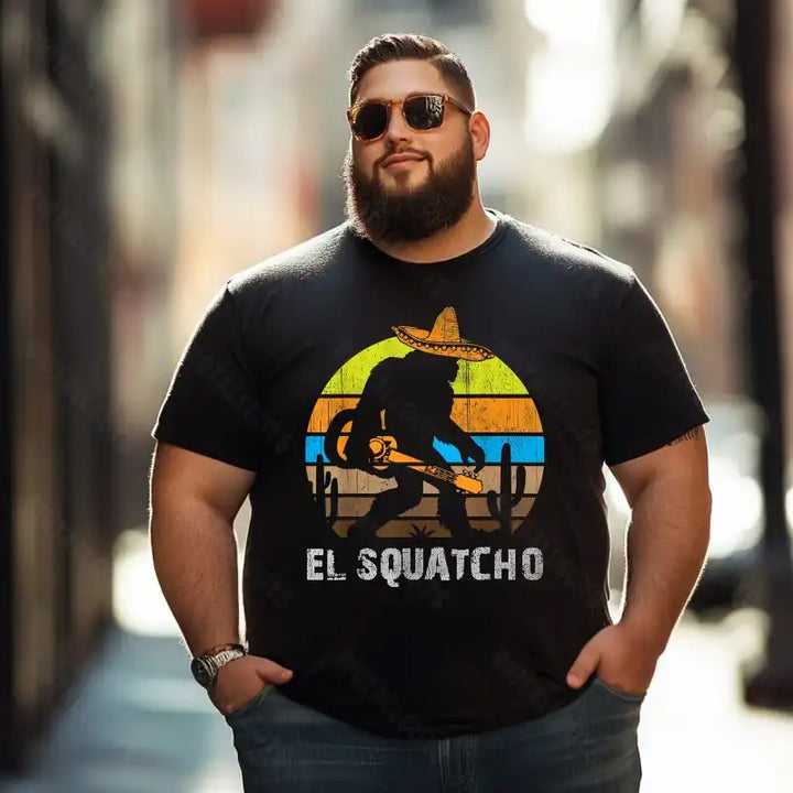 Bigfoot Sasquatch Yeti T0 5D2F 045 Men T Shirts Big and Tall Men Shirts Plus Size Short Sleeve Fashion Casual T Shirt Graphic Tee Shirts Tshirts