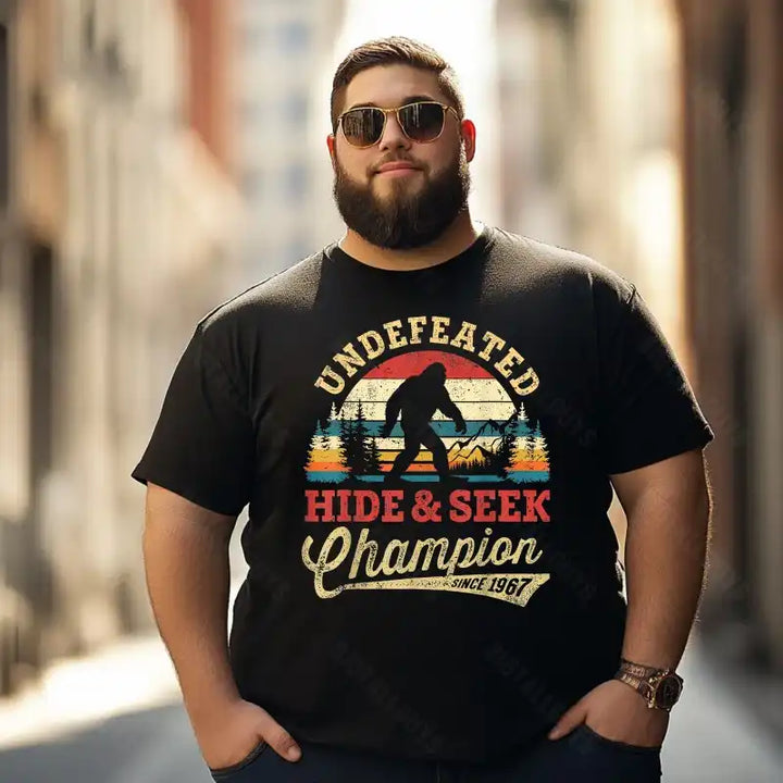 Bigfoot Sasquatch Yeti T0 5D2F 056 Men T Shirts Big and Tall Men Shirts Plus Size Short Sleeve Fashion Casual T Shirt Graphic Tee Shirts Tshirts