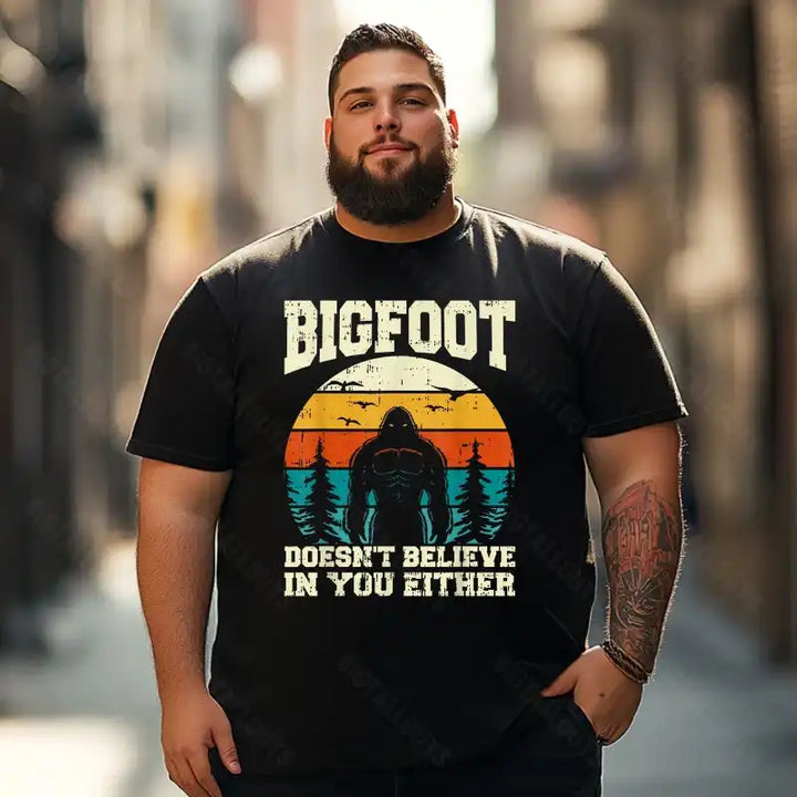 Bigfoot Sasquatch Yeti T0 5D2F 087 Men T Shirts Big and Tall Men Shirts Plus Size Short Sleeve Fashion Casual T Shirt Graphic Tee Shirts Tshirts