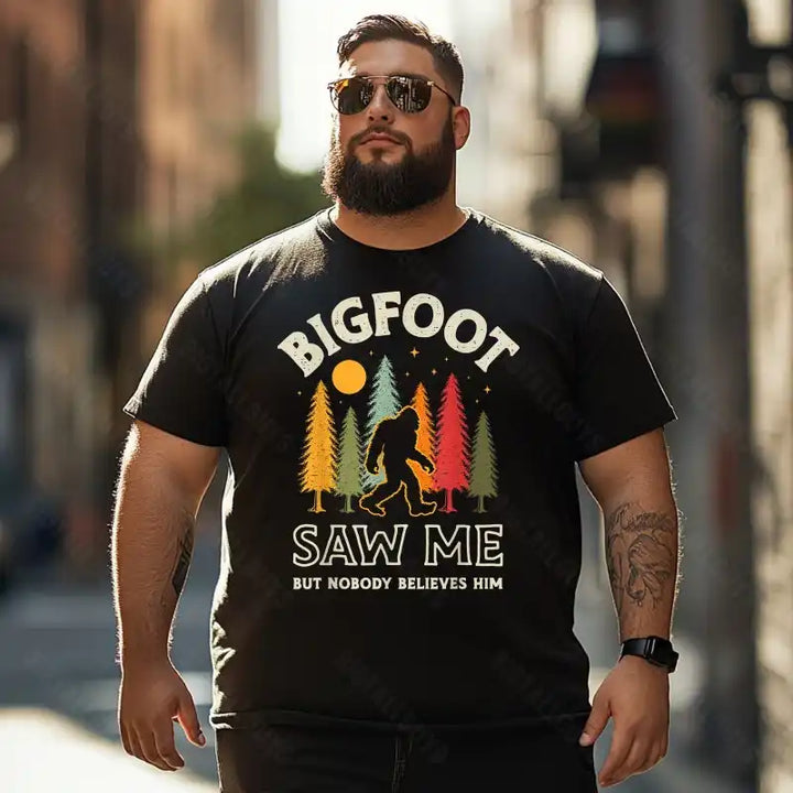 Bigfoot Sasquatch Yeti T0 5D2F 094 Men T Shirts Big and Tall Men Shirts Plus Size Short Sleeve Fashion Casual T Shirt Graphic Tee Shirts Tshirts