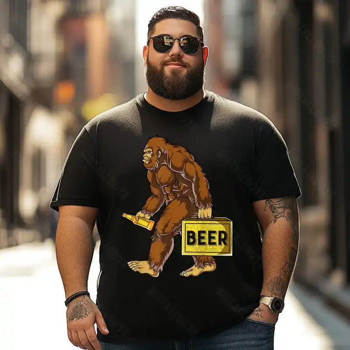 Bigfoot Sasquatch Yeti T0 5D2F 095 Men T Shirts Big and Tall Men Shirts Plus Size Short Sleeve Fashion Casual T Shirt Graphic Tee Shirts Tshirts