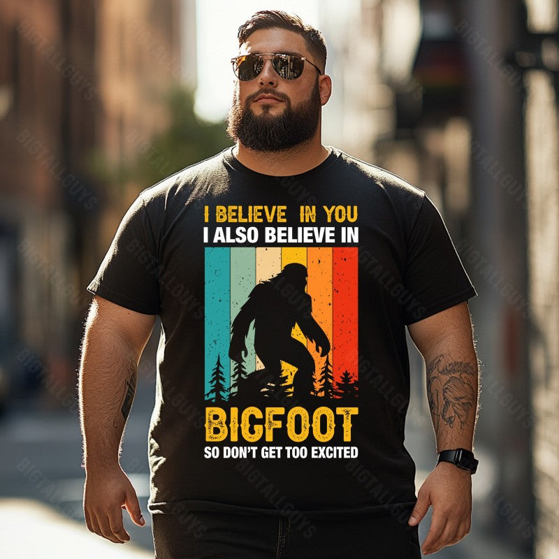 Bigfoot Sasquatch Yeti T0 5D2F 106 Men T Shirts Big and Tall Men Shirts Plus Size Short Sleeve Fashion Casual T Shirt Graphic Tee Shirts Tshirts