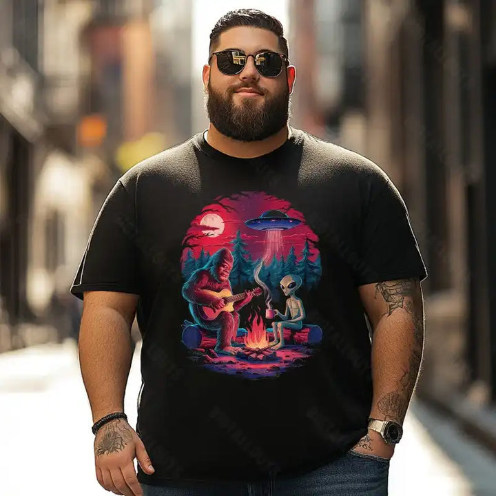 Bigfoot Sasquatch Yeti T0 5D2F 107 Men T Shirts Big and Tall Men Shirts Plus Size Short Sleeve Fashion Casual T Shirt Graphic Tee Shirts Tshirts