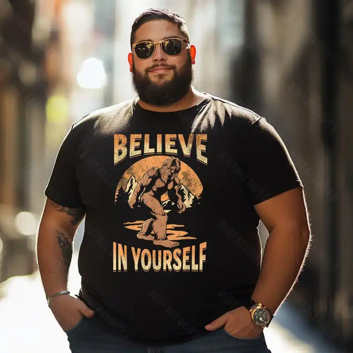 Bigfoot Sasquatch Yeti T0 5D2F 110 Men T Shirts Big and Tall Men Shirts Plus Size Short Sleeve Fashion Casual T Shirt Graphic Tee Shirts Tshirts