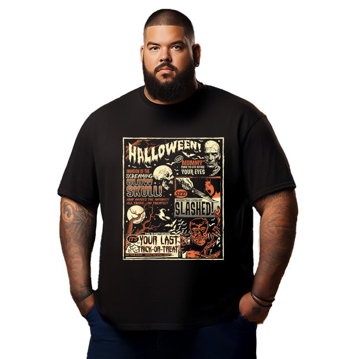 Halloween Horror Movie Night Shirt Halloween Horror T Shirt T0 5DM5 007 Men T Shirts Big and Tall Men Shirts Plus Size Short Sleeve Fashion Casual T Shirt Graphic Tee Shirts Tshirts