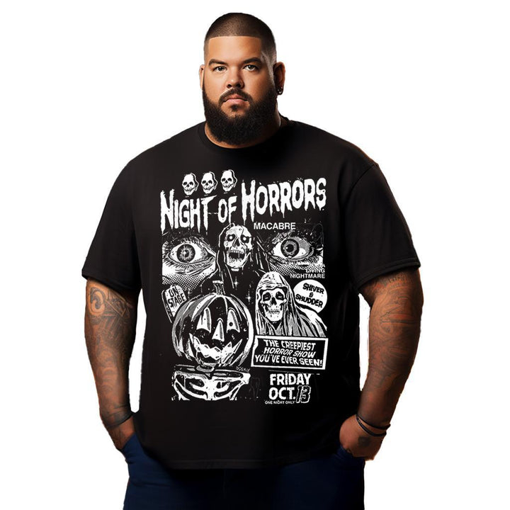 Halloween Horror Movie Night Shirt Halloween Horror T Shirt T0 5DM5 012 Men T Shirts Big and Tall Men Shirts Plus Size Short Sleeve Fashion Casual T Shirt Graphic Tee Shirts Tshirts