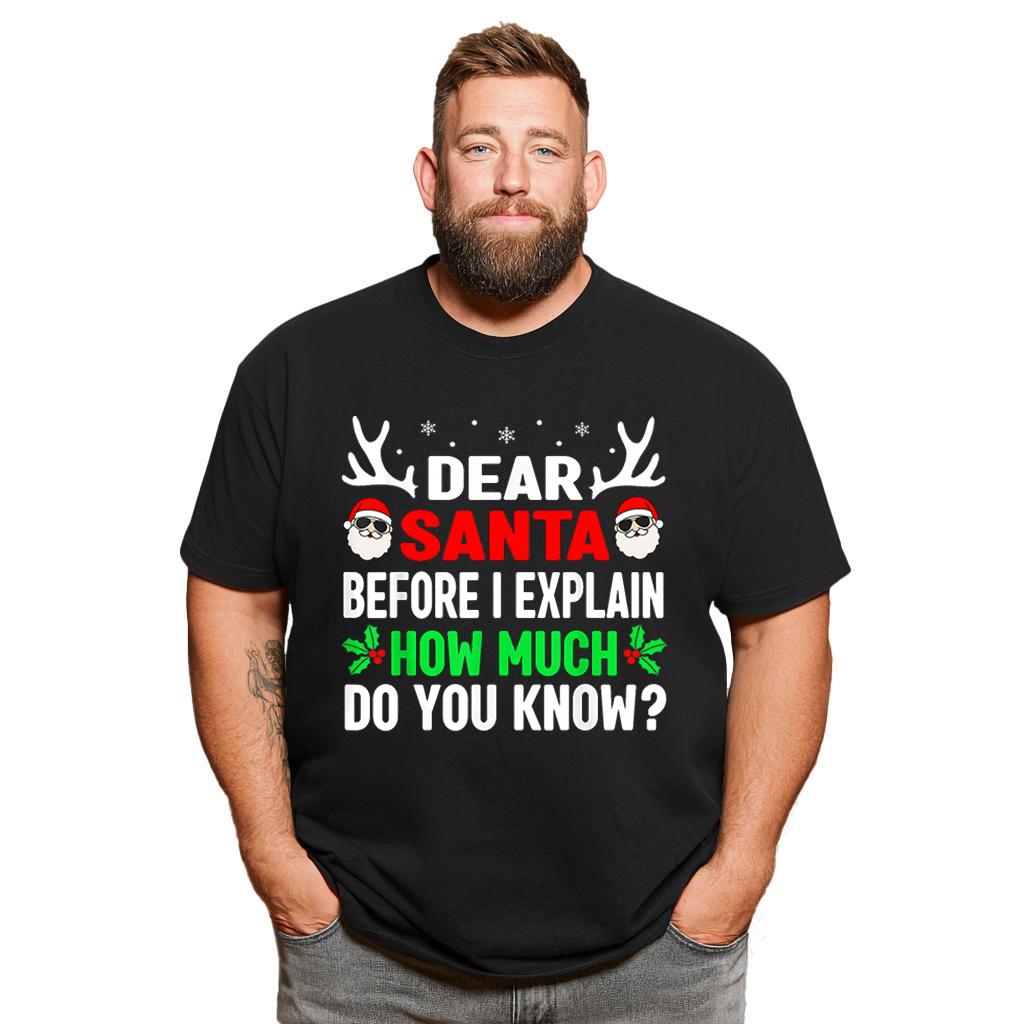 Christmas T Shirt for Men Big & Tall Men Xmas T Shirt T0 5DOH 006 Men T Shirts Big and Tall Men Shirts Plus Size Short Sleeve Fashion Casual T Shirt Graphic Tee Shirts Tshirts