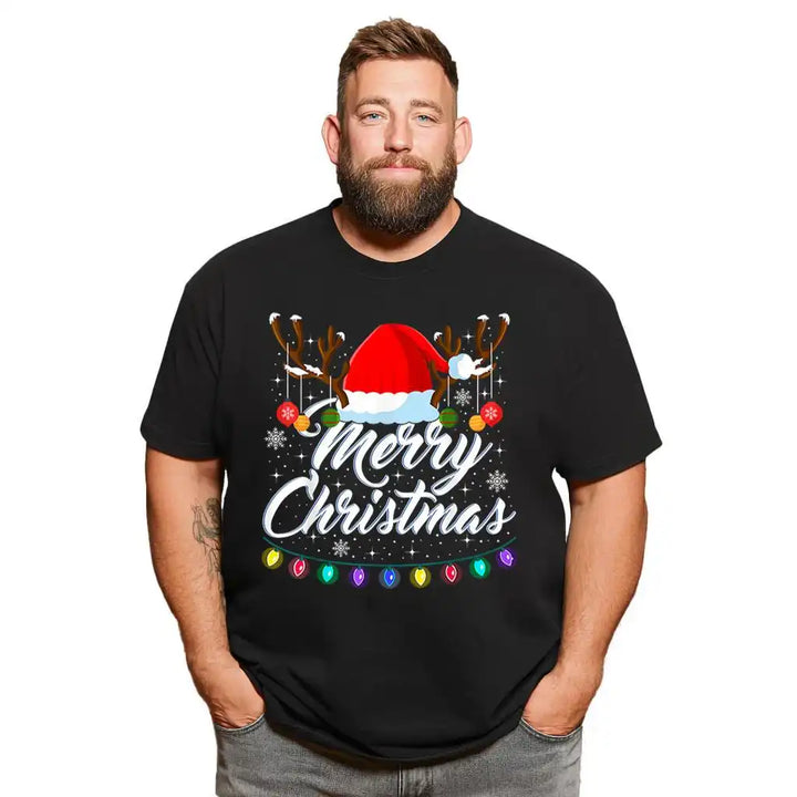 Christmas T Shirt for Men Big & Tall Men Xmas T Shirt T0 5DOI 012 Men T Shirts Big and Tall Men Shirts Plus Size Short Sleeve Fashion Casual T Shirt Graphic Tee Shirts Tshirts