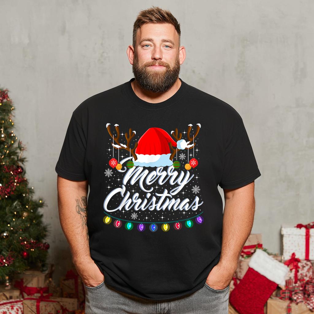Christmas T Shirt for Men Big & Tall Men Xmas T Shirt T0 5DOI 012 Men T Shirts Big and Tall Men Shirts Plus Size Short Sleeve Fashion Casual T Shirt Graphic Tee Shirts Tshirts