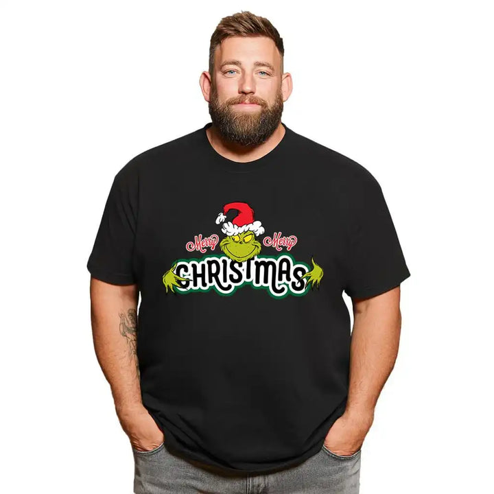 Christmas T Shirt for Men Big & Tall Men Xmas T Shirt T0 5DOJ 015 Men T Shirts Big and Tall Men Shirts Plus Size Short Sleeve Fashion Casual T Shirt Graphic Tee Shirts Tshirts