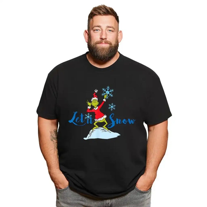 Christmas T Shirt for Men Big & Tall Men Xmas T Shirt T0 5DOJ 016 Men T Shirts Big and Tall Men Shirts Plus Size Short Sleeve Fashion Casual T Shirt Graphic Tee Shirts Tshirts