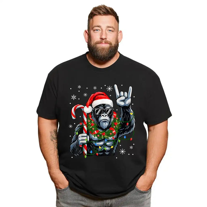 Christmas T Shirt for Men Big & Tall Men Xmas T Shirt T0 5DOM 003 Men T Shirts Big and Tall Men Shirts Plus Size Short Sleeve Fashion Casual T Shirt Graphic Tee Shirts Tshirts