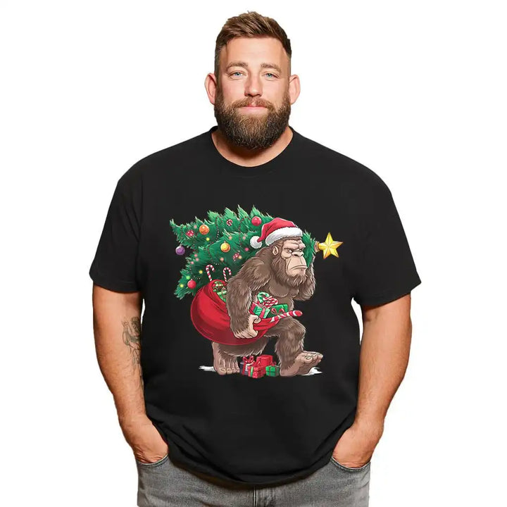 Christmas T Shirt for Men Big & Tall Men Xmas T Shirt T0 5DOM 005 Men T Shirts Big and Tall Men Shirts Plus Size Short Sleeve Fashion Casual T Shirt Graphic Tee Shirts Tshirts