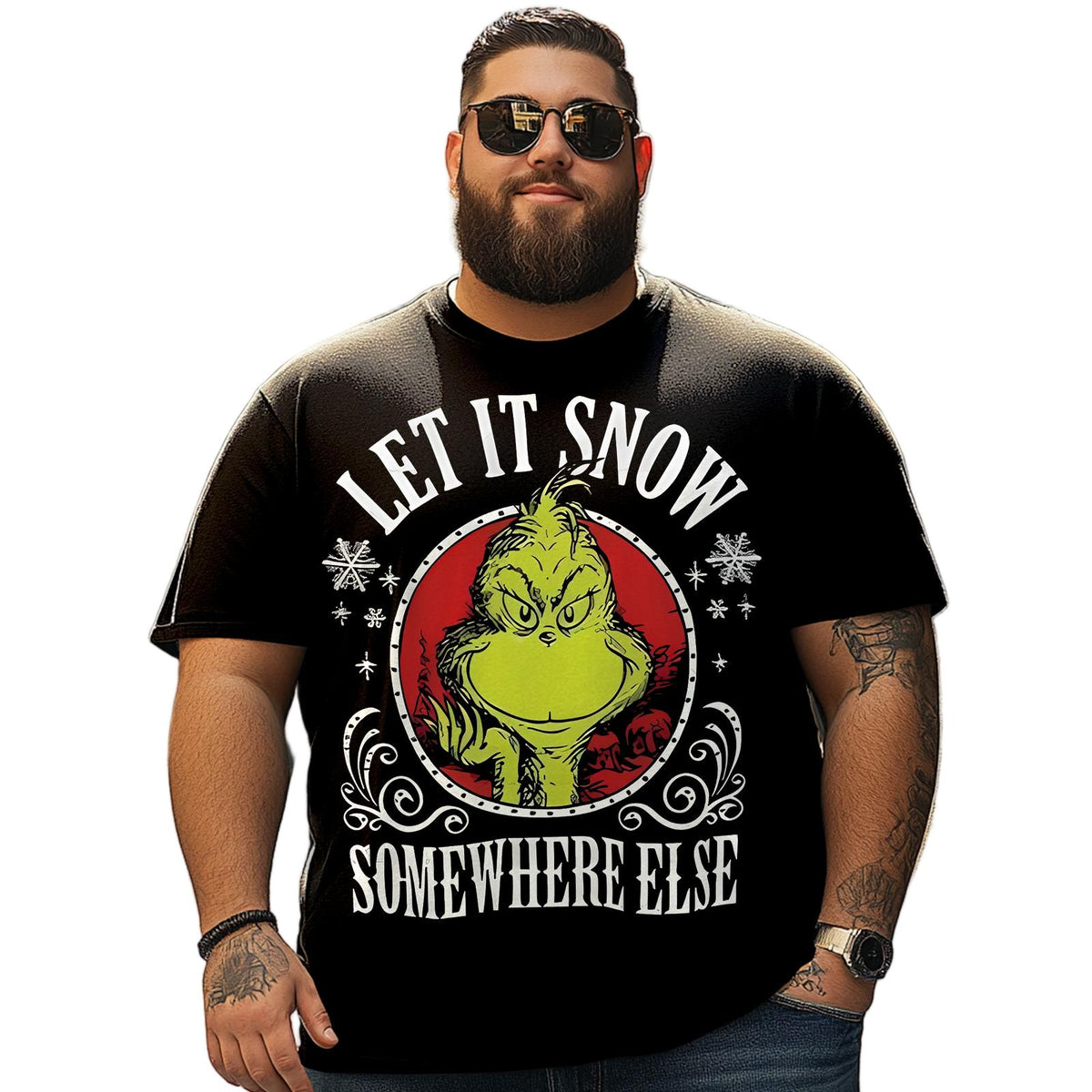 Christmas T Shirt for Men Big & Tall Men Xmas T Shirt T0 5DRE 007 Men T Shirts Big and Tall Men Shirts Plus Size Short Sleeve Fashion Casual T Shirt Graphic Tee Shirts Tshirts