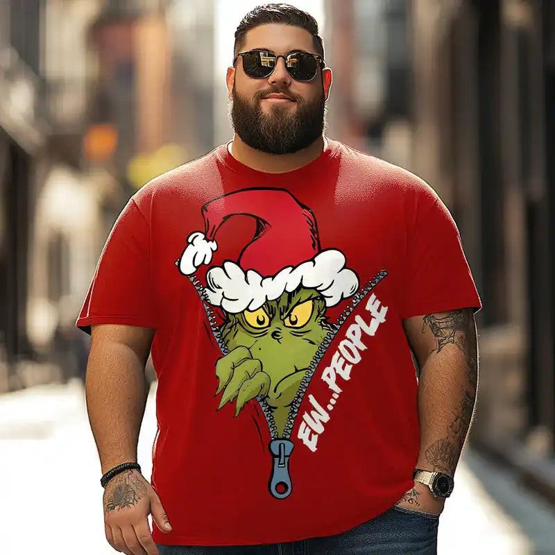 Christmas T Shirt for Men Big & Tall Men Xmas T Shirt T0 5DOJ 001 Men T Shirts Big and Tall Men Shirts Plus Size Short Sleeve Fashion Casual T Shirt Graphic Tee Shirts Tshirts - BigTallGuys