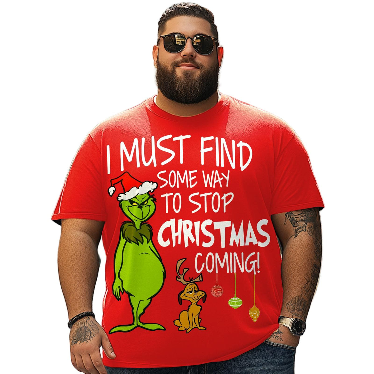 Christmas T Shirt for Men Big & Tall Men Xmas T Shirt T0 5DRE 019 Men T Shirts Big and Tall Men Shirts Plus Size Short Sleeve Fashion Casual T Shirt Graphic Tee Shirts Tshirts