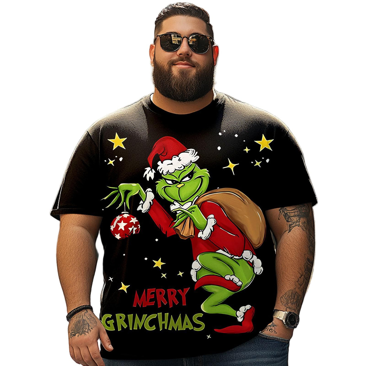 Christmas T Shirt for Men Big & Tall Men Xmas T Shirt T0 5DRE 020 Men T Shirts Big and Tall Men Shirts Plus Size Short Sleeve Fashion Casual T Shirt Graphic Tee Shirts Tshirts
