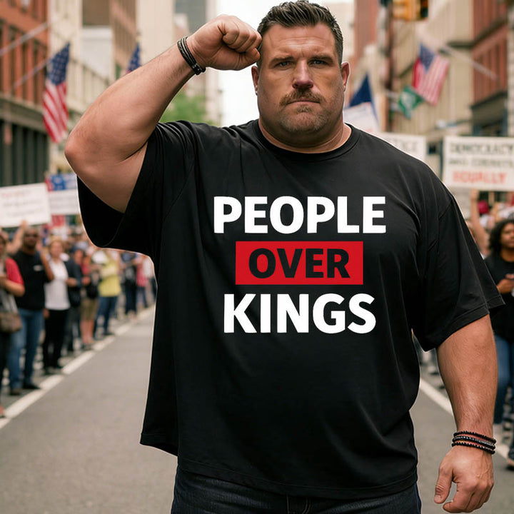 No Kings in America USA Patriotic Big and Tall Men T Shirts Plus Size Short Sleeve Fashion Casual T Shirt Graphic Tee Shirts Tshirts