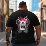 Skull Skeleton T2 5D2C 003 Men T Shirts Big and Tall Men Shirts Plus Size Short Sleeve Fashion Casual T Shirt Graphic Tee Shirts Tshirts