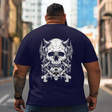 Skull Skeleton T2 5D2C 004 Men T Shirts Big and Tall Men Shirts Plus Size Short Sleeve Fashion Casual T Shirt Graphic Tee Shirts Tshirts