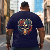 Skull Skeleton T2 5D2C 007 Men T Shirts Big and Tall Men Shirts Plus Size Short Sleeve Fashion Casual T Shirt Graphic Tee Shirts Tshirts