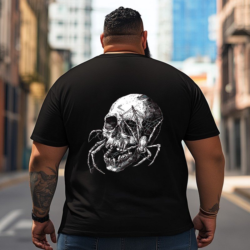 Skull Skeleton T2 5D2C 014 Men T Shirts Big and Tall Men Shirts Plus Size Short Sleeve Fashion Casual T Shirt Graphic Tee Shirts Tshirts