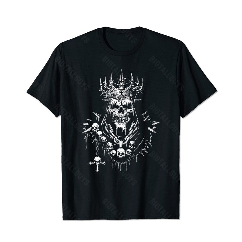 Skull Skeleton T0 5D2C 018 Men T Shirts Big and Tall Men Shirts Plus Size Short Sleeve Fashion Casual T Shirt Graphic Tee Shirts Tshirts