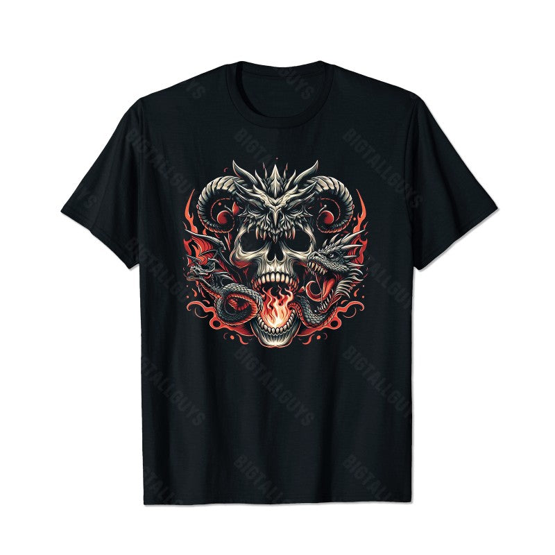 Skull Skeleton T0 5D2C 025 Men T Shirts Big and Tall Men Shirts Plus Size Short Sleeve Fashion Casual T Shirt Graphic Tee Shirts Tshirts