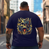 Skull Skeleton T2 5D2C 027 Men T Shirts Big and Tall Men Shirts Plus Size Short Sleeve Fashion Casual T Shirt Graphic Tee Shirts Tshirts