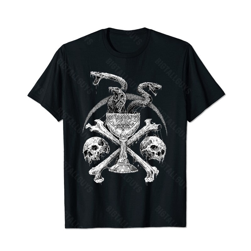 Skull Skeleton T0 5D2C 028 Men T Shirts Big and Tall Men Shirts Plus Size Short Sleeve Fashion Casual T Shirt Graphic Tee Shirts Tshirts