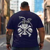 Skull Skeleton T2 5D2C 028 Men T Shirts Big and Tall Men Shirts Plus Size Short Sleeve Fashion Casual T Shirt Graphic Tee Shirts Tshirts