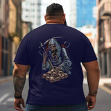 Skull Skeleton T2 5D2C 031 Men T Shirts Big and Tall Men Shirts Plus Size Short Sleeve Fashion Casual T Shirt Graphic Tee Shirts Tshirts