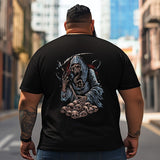 Skull Skeleton T2 5D2C 031 Men T Shirts Big and Tall Men Shirts Plus Size Short Sleeve Fashion Casual T Shirt Graphic Tee Shirts Tshirts