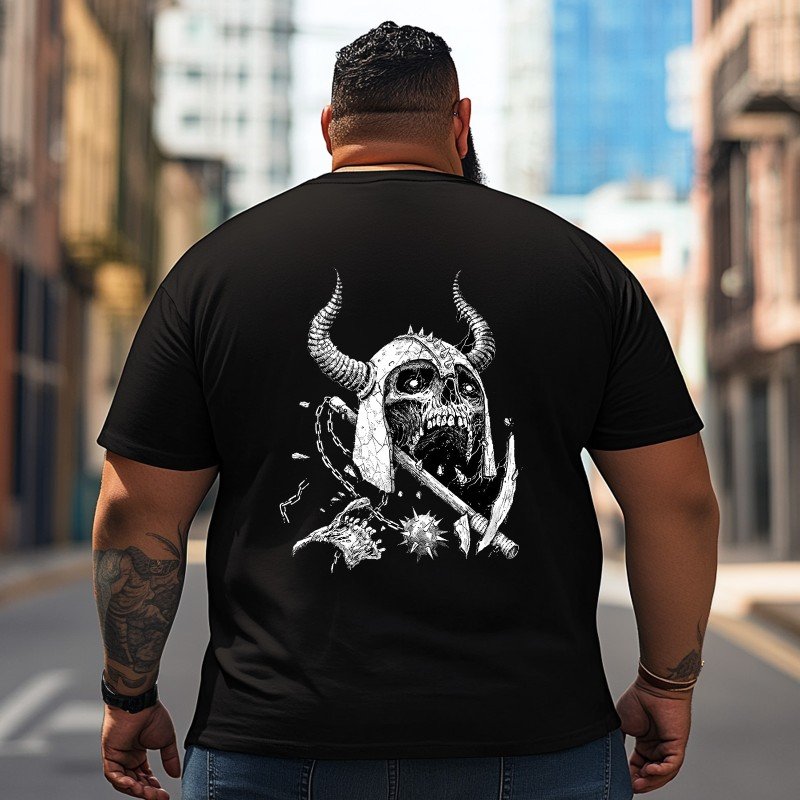 Skull Skeleton T2 5D2C 032 Men T Shirts Big and Tall Men Shirts Plus Size Short Sleeve Fashion Casual T Shirt Graphic Tee Shirts Tshirts