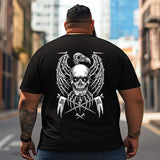 Skull Skeleton T2 5D2C 044 Men T Shirts Big and Tall Men Shirts Plus Size Short Sleeve Fashion Casual T Shirt Graphic Tee Shirts Tshirts