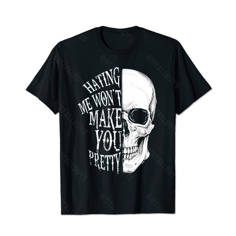 Skull Skeleton T0 5D2C 048 Men T Shirts Big and Tall Men Shirts Plus Size Short Sleeve Fashion Casual T Shirt Graphic Tee Shirts Tshirts