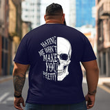 Skull Skeleton T2 5D2C 048 Men T Shirts Big and Tall Men Shirts Plus Size Short Sleeve Fashion Casual T Shirt Graphic Tee Shirts Tshirts